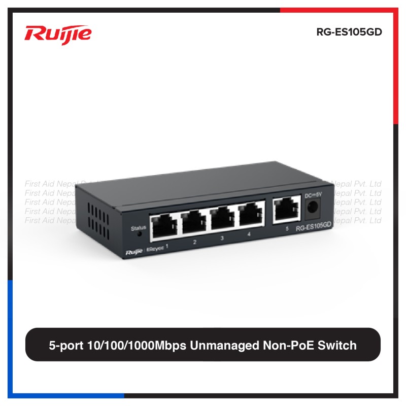 RG-ES105GD-Rujie-Reyee Non Managed Switch